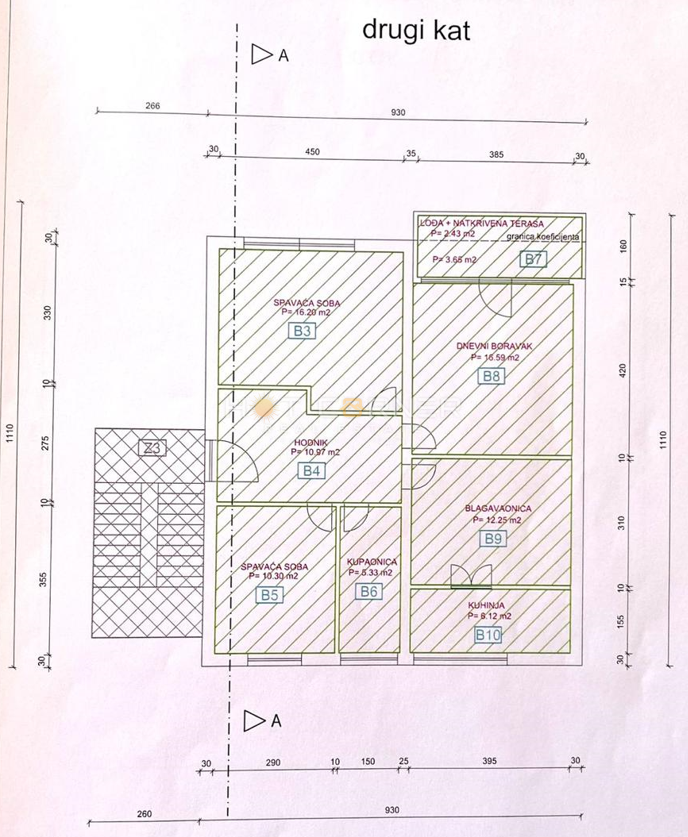 Appartamento Centar, Pula, 109m2