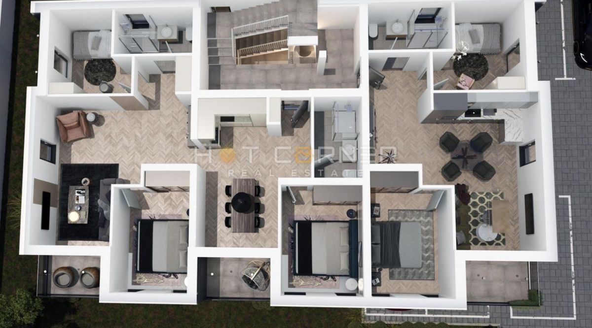 Pola, vicino alla foresta di Šijana, appartamento al piano terra 2 camere + 97 m² di giardino