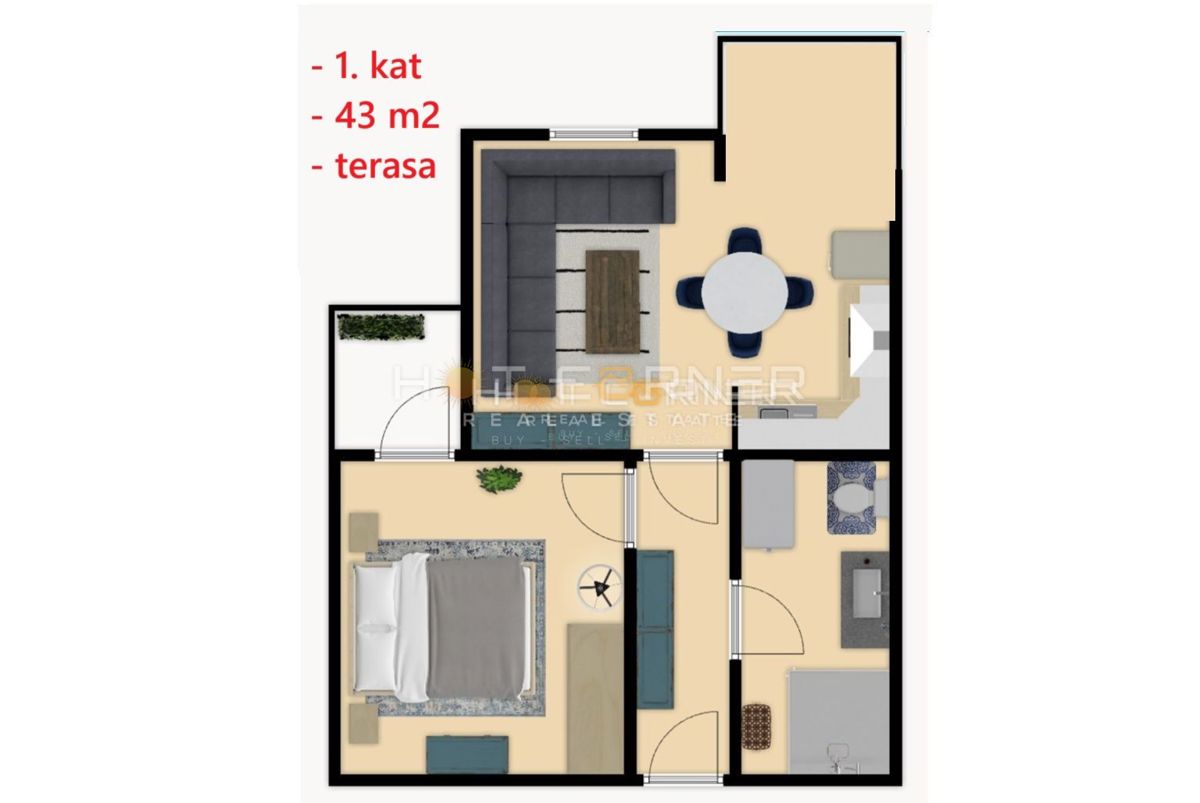 Appartamento Peroj, Vodnjan, 43m2