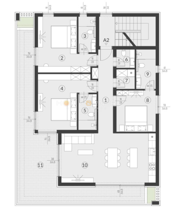 Appartamento al primo piano in residenza esclusiva – Medolino