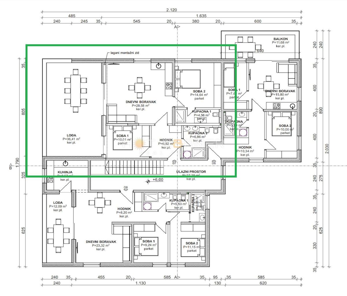 Appartamento Banjole, Medulin, 101,50m2