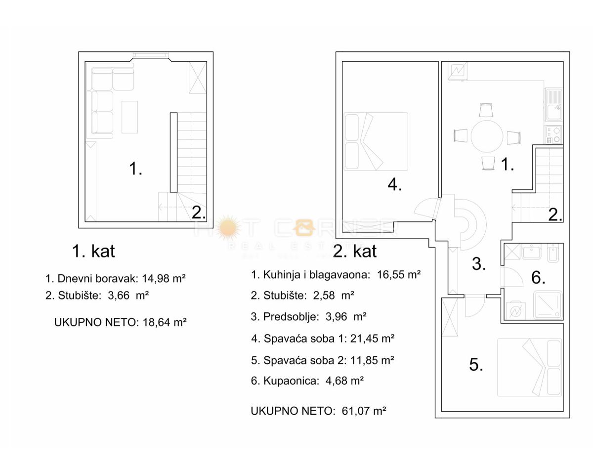 Centro Pola – Appartamento su due livelli
