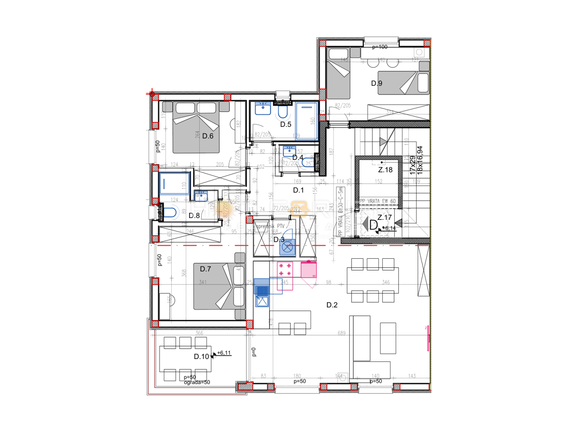 Appartamento Valdebek, Pula, 57m2