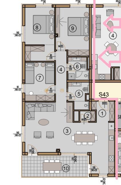 Pola, nuovo edificio esclusivo, ascensore, attico, vista panoramica sulla città