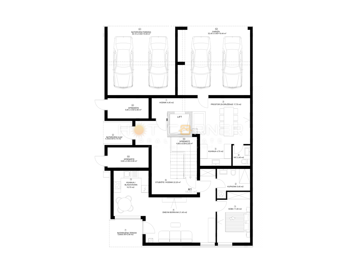 Appartamento Valdebek, Pula, 57m2