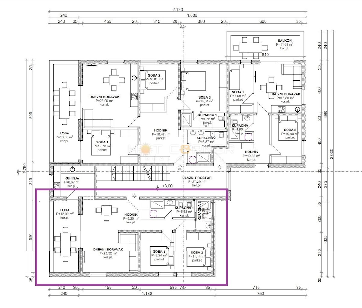 Appartamento Banjole, Medulin, 81,50m2