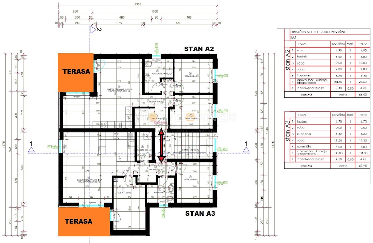 Appartamento Valbandon, Fažana, 69,50m2