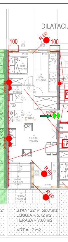 Barbana, moderno appartamento al piano terra, 2 camere da letto, terrazza + giardino, 6 km dal mare