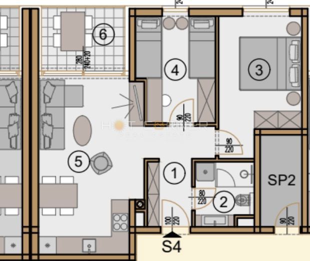Appartamento Šijana, Pula, 57,18m2