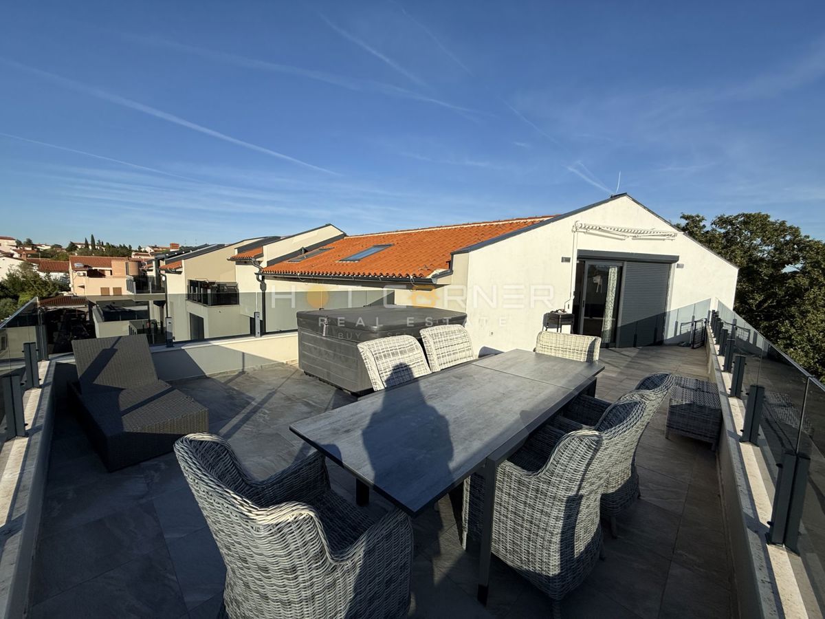 Medulin, penthouse, 1ª fila al mare, vista mare aperta