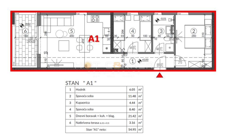 Veruda - posizione di élite, orientata a sud-ovest, 2 camere da letto, nuova costruzione, vista mare, a 5 minuti dalla spiaggia.