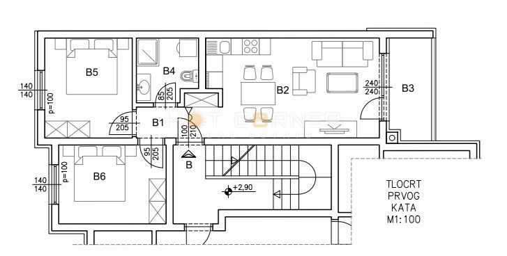 Šijana, nuova costruzione, 1º piano, 2 SS, parcheggio