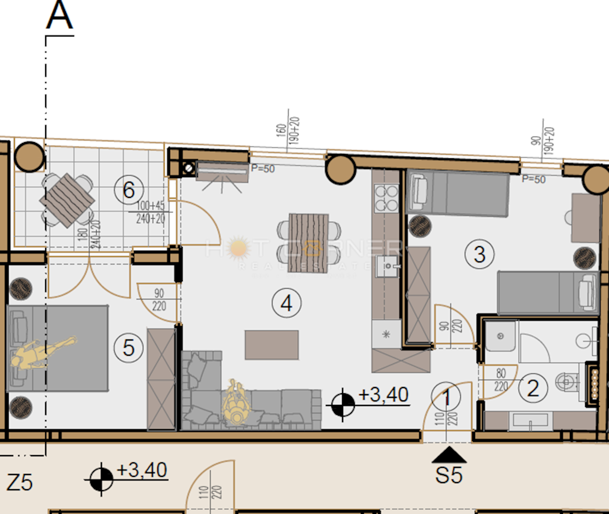 Appartamento Centar, Pula, 61,89m2