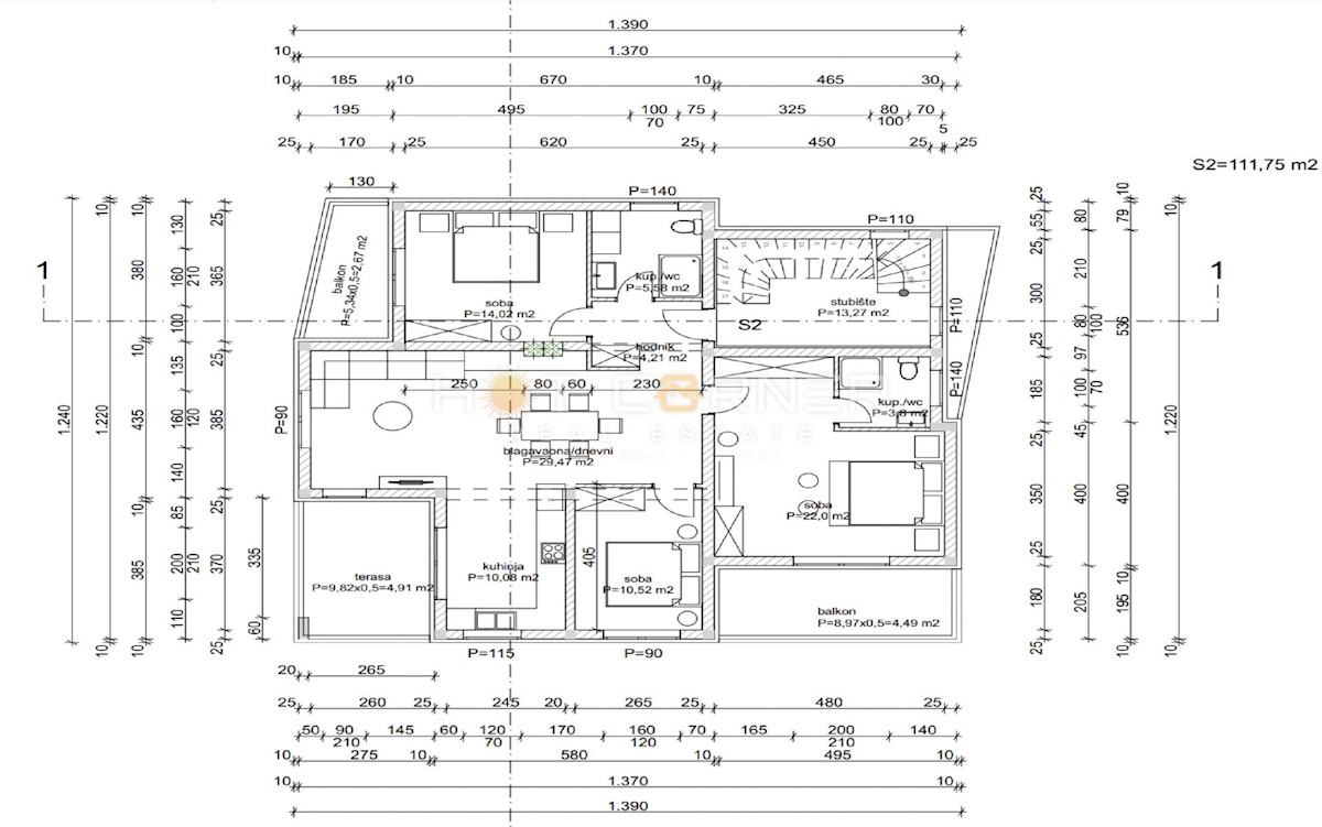 Appartamento Medulin, 115m2