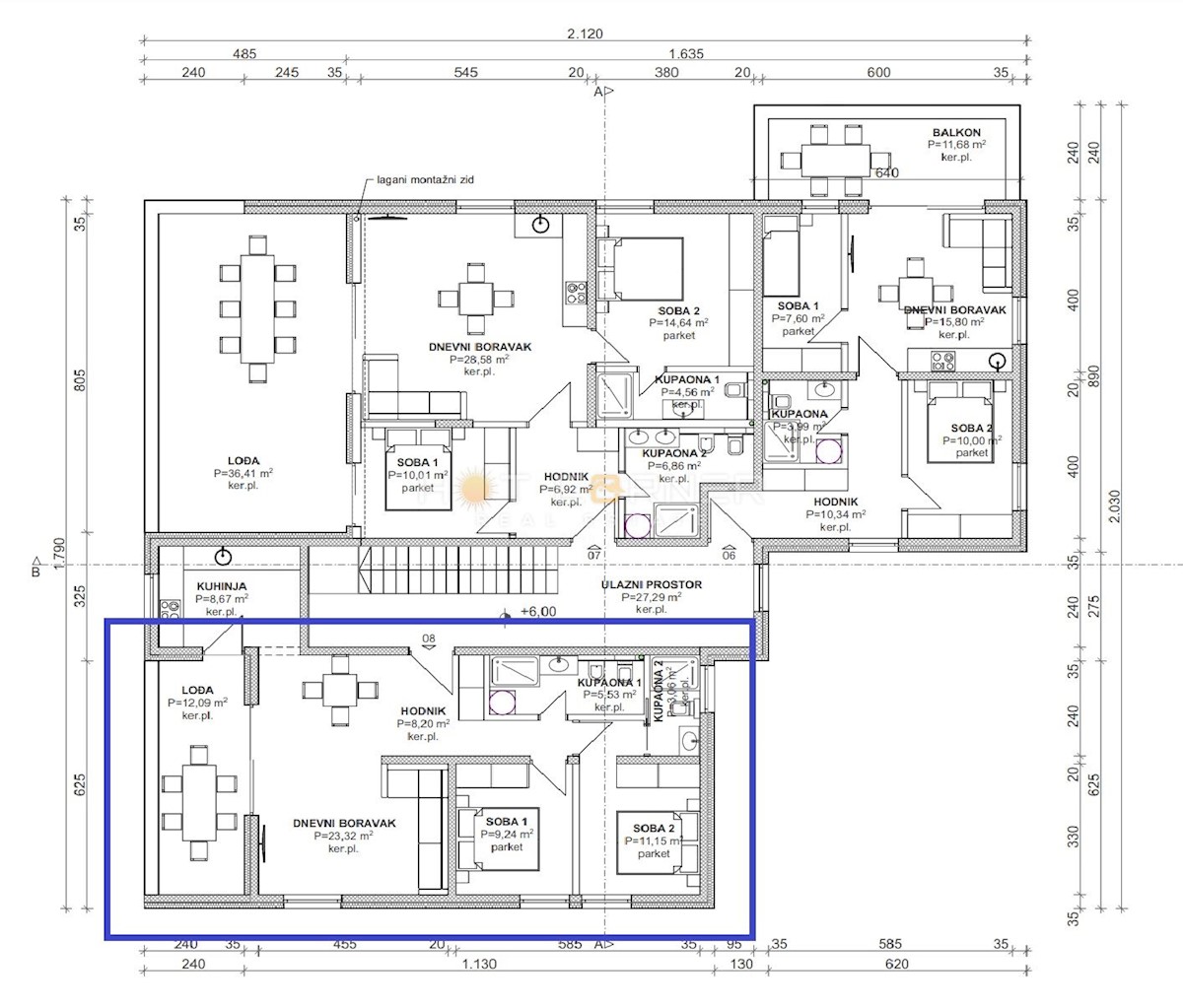 Appartamento Banjole, Medulin, 81,50m2