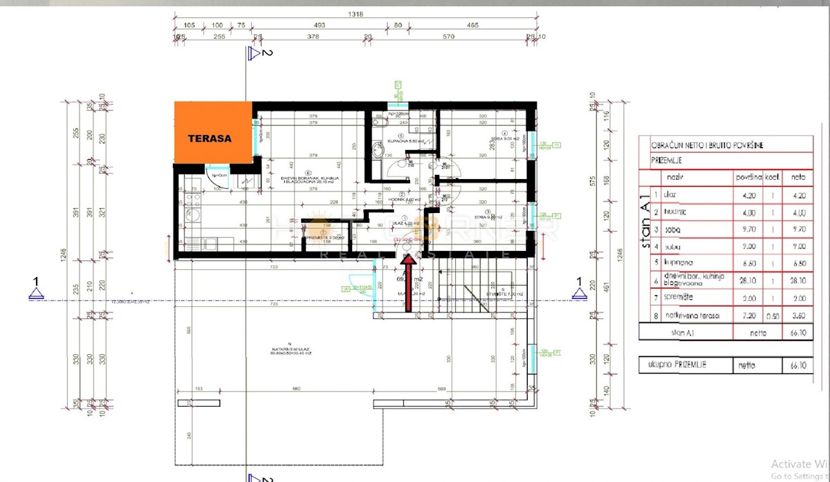 Appartamento Valbandon, Fažana, 68,50m2