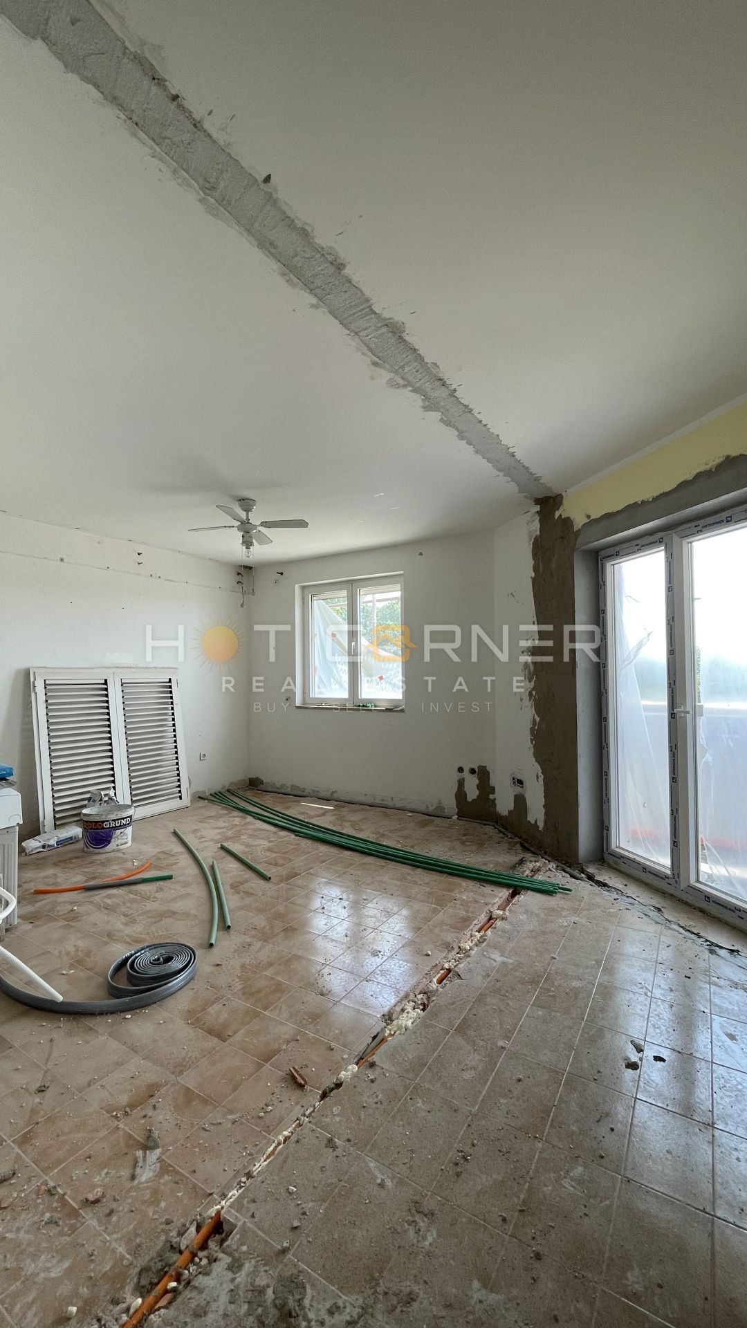 Banjole, nuovo appartamento con piscina, vista mare, 120 m2