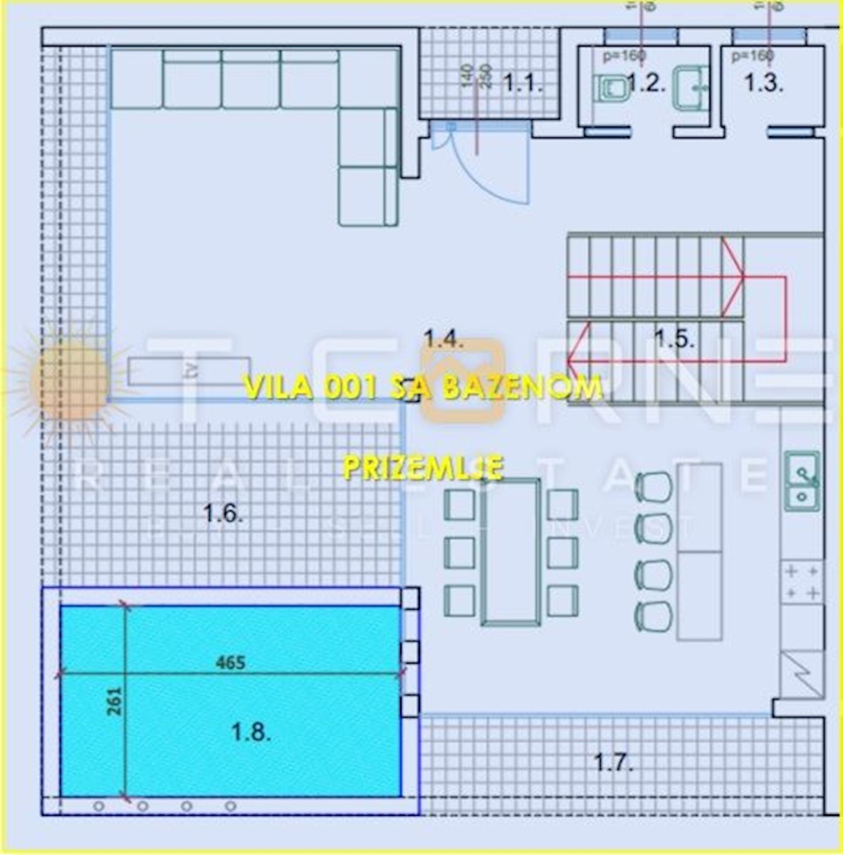 Fažana, a 50m dalla spiaggia, appartamento di lusso con piscina