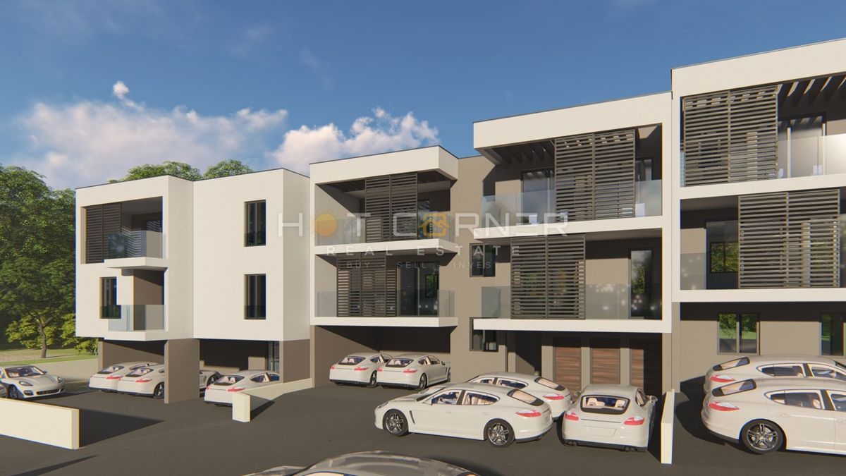 Štinjan, appartamento moderno, 2 camere da letto, grande terrazza, 1 km dal mare