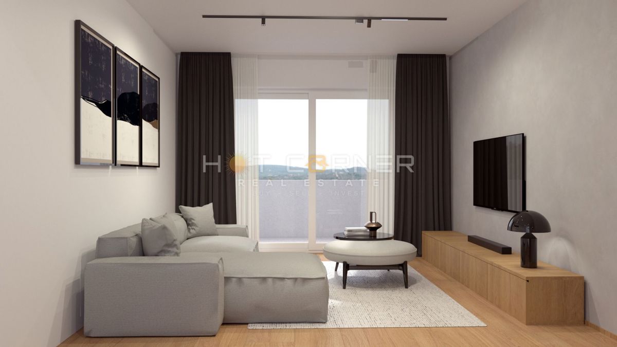 Šijana - moderna nuova costruzione, 1 ° piano, 2 camere da letto, garage