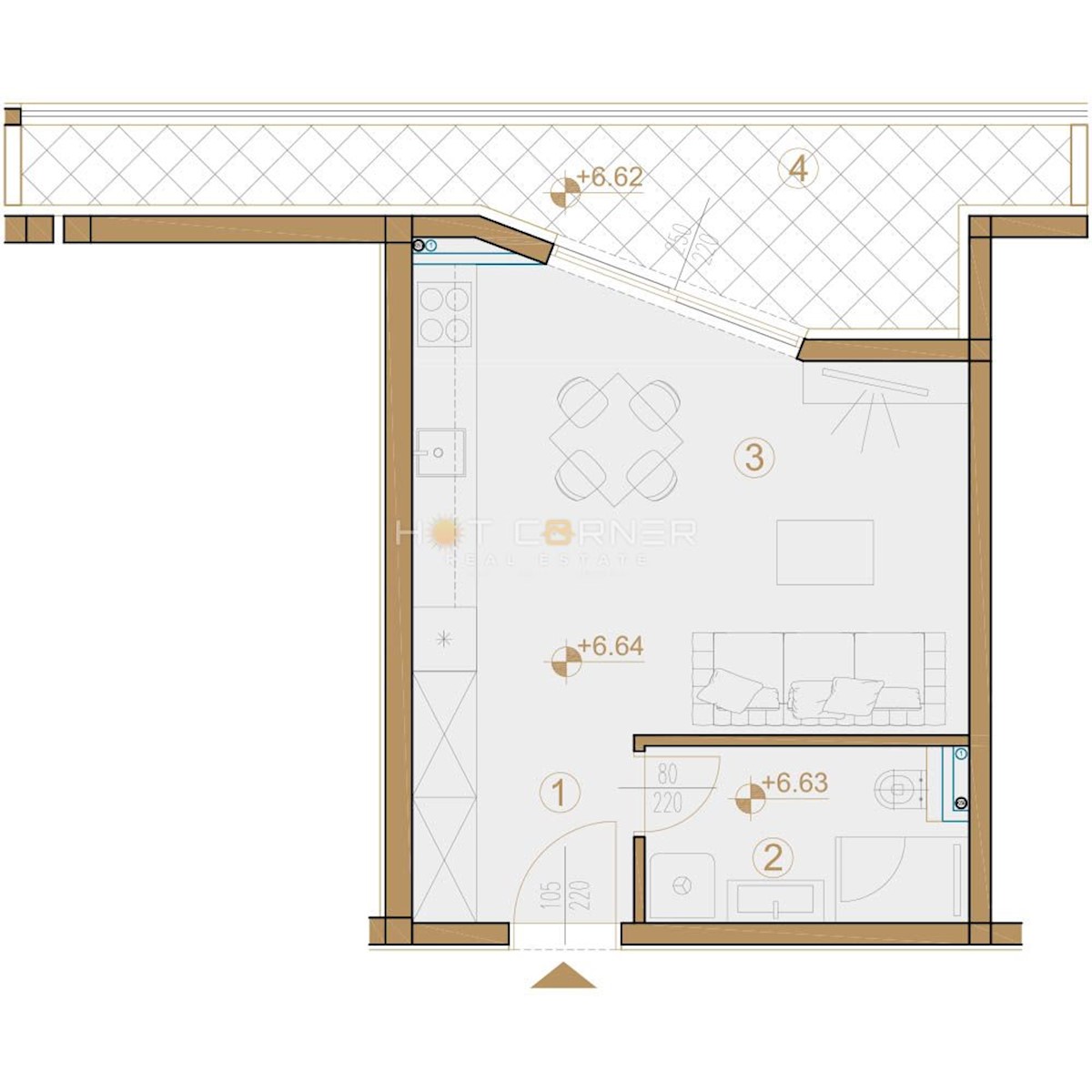 Appartamento Poreč, 36,93m2