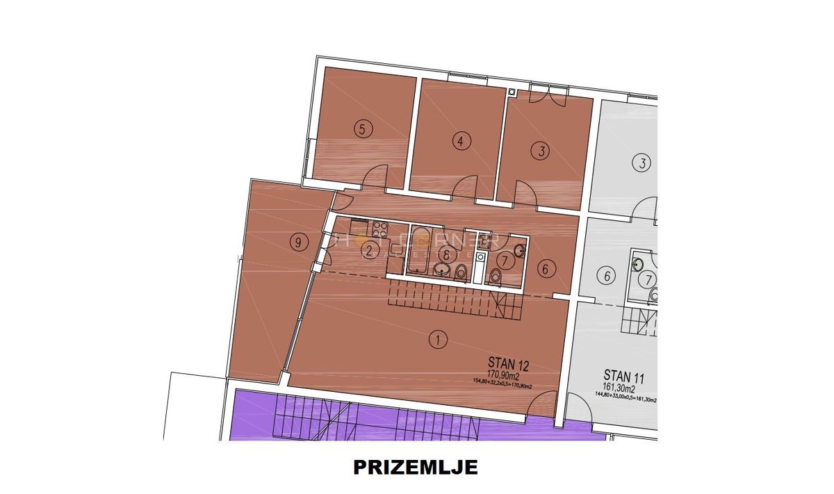 Appartamento Peroj, Vodnjan, 170m2