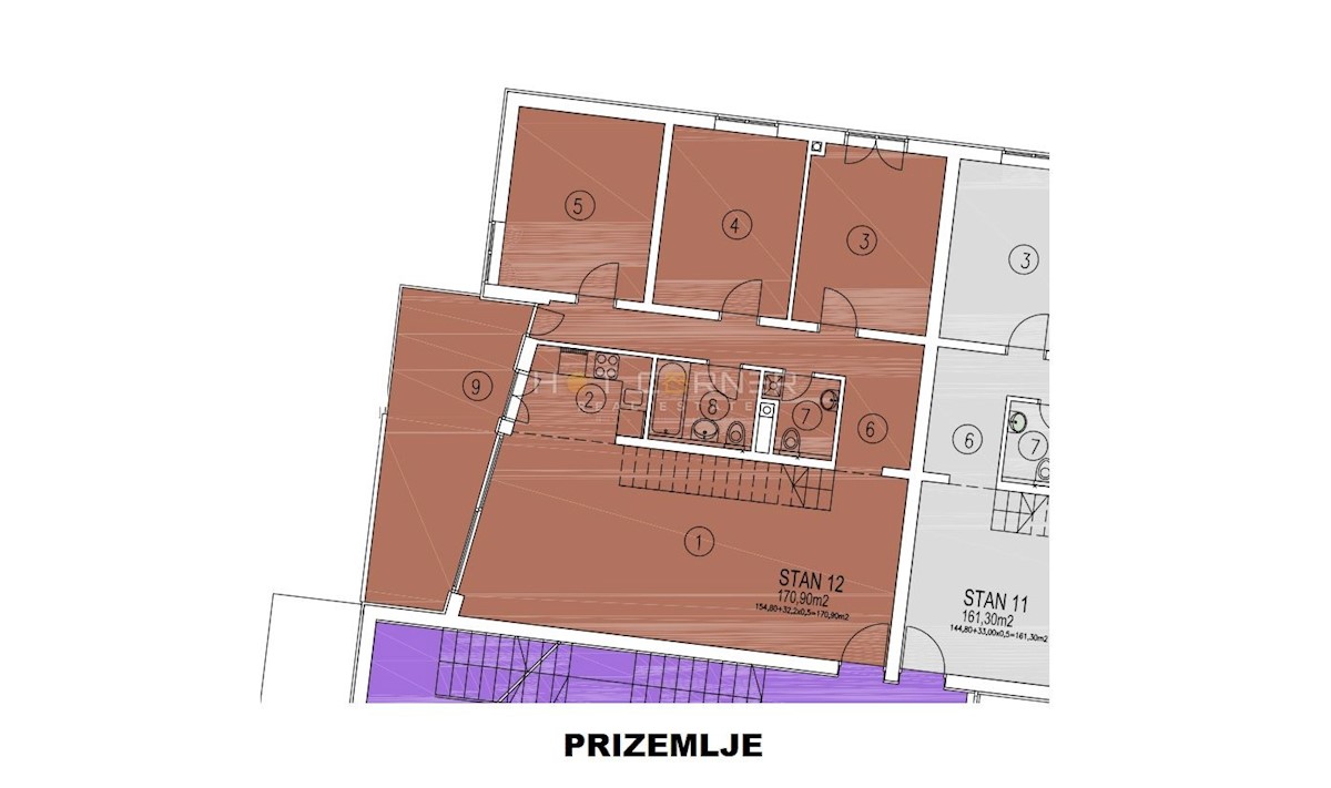 Appartamento Peroj, Vodnjan, 170m2