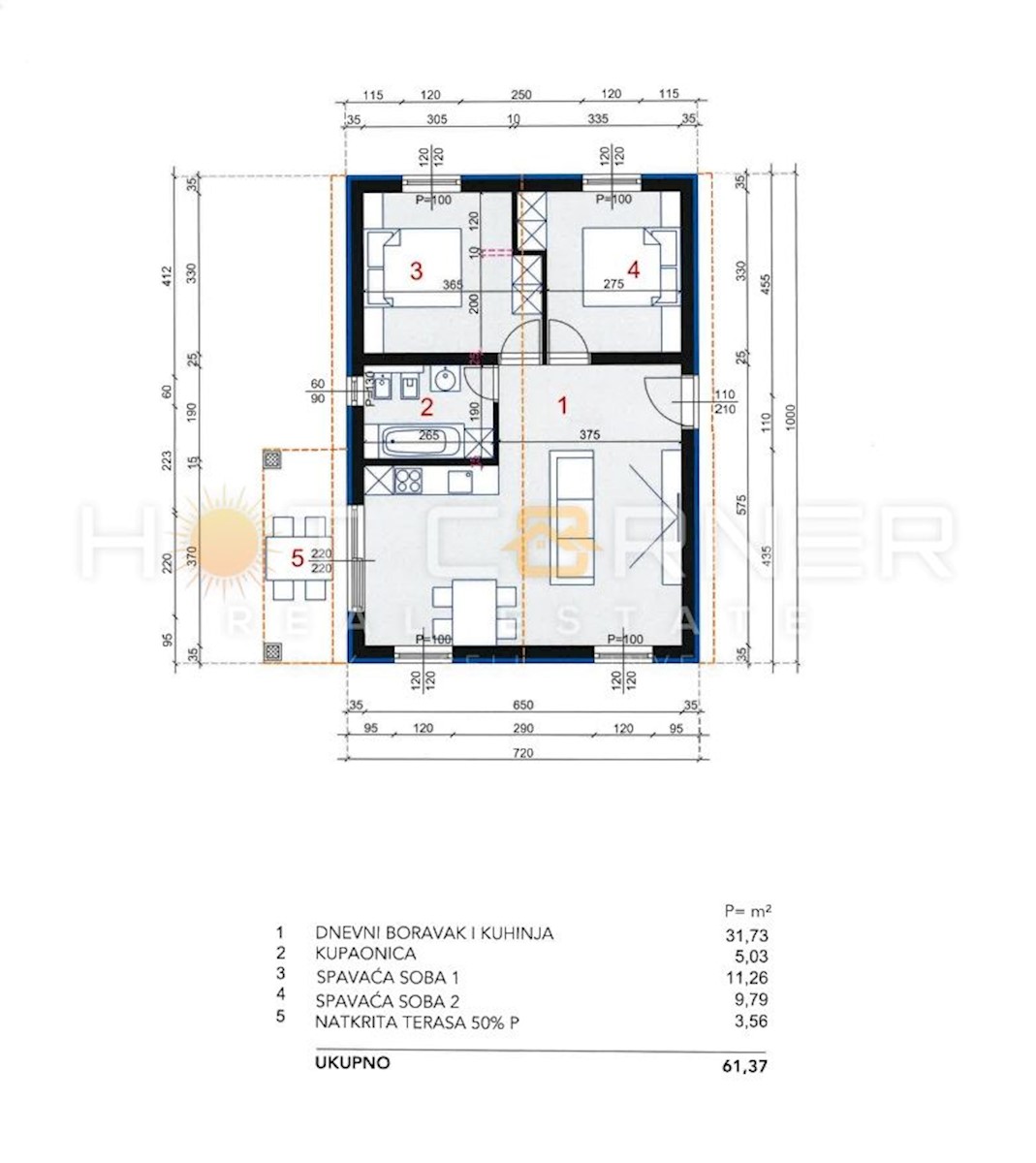 Juršići,, bellissimo piccolo terreno con progetto architettonico per casa con 2 camere e piscina