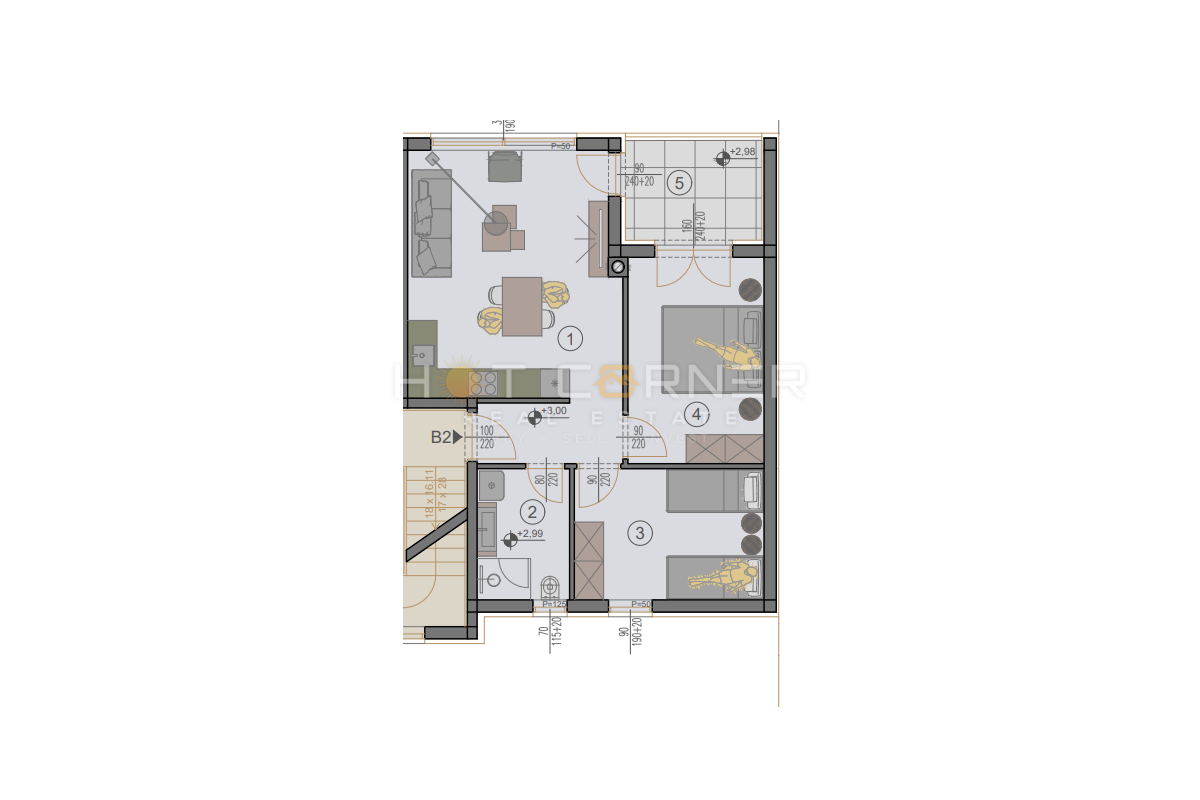 Appartamento Valdebek, Pula, 57m2