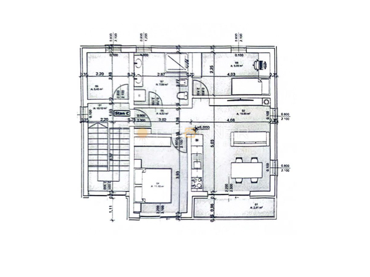 Appartamento Valdebek, Pula, 57m2