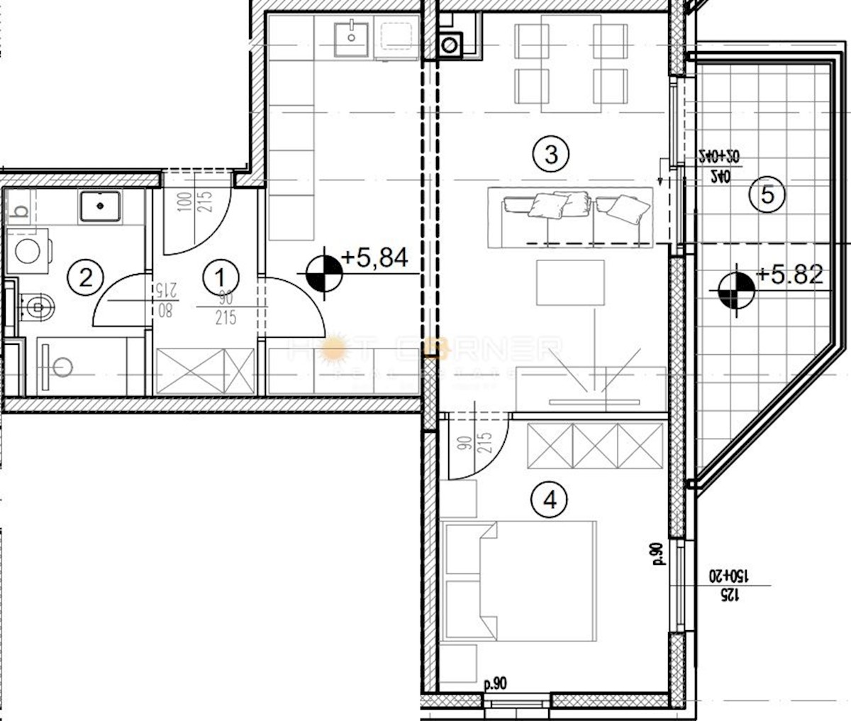 Appartamento Sv. Polikarp / Sisplac, Pula, 49,70m2