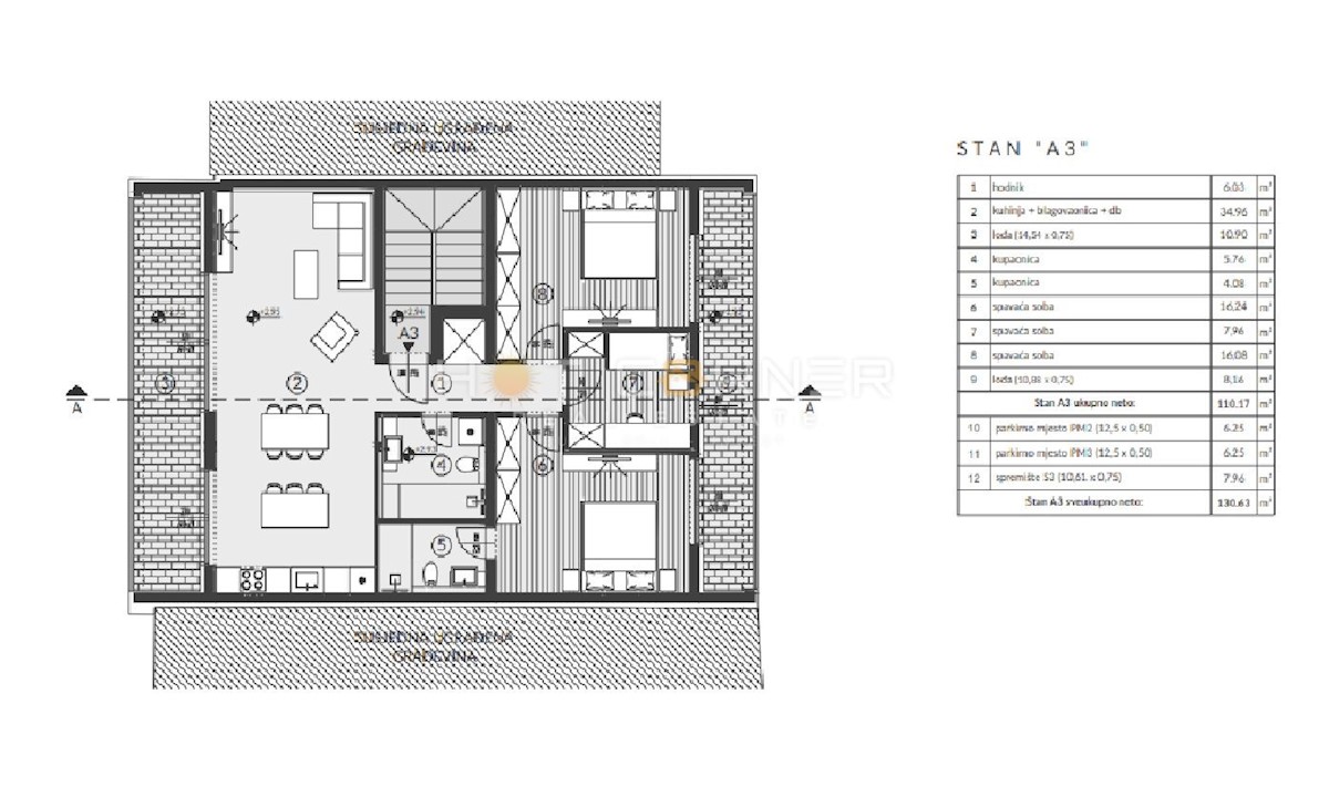 Appartamento Banjole, Medulin, 130m2