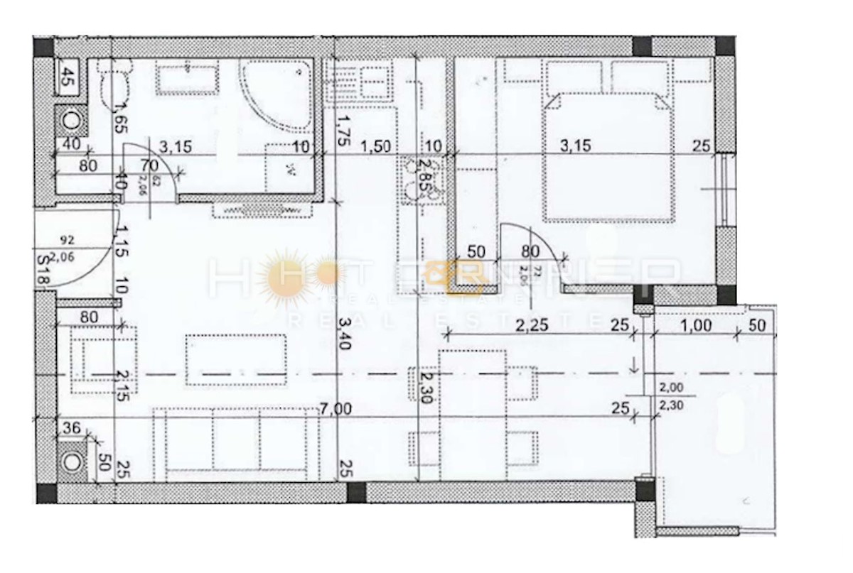 Appartamento Monvidal, Pula, 53,60m2