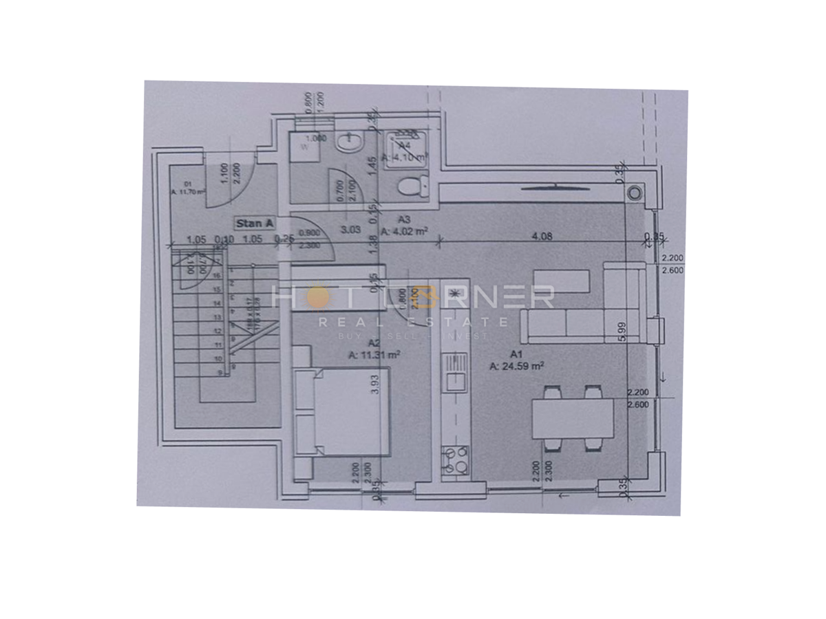 Appartamento Valdebek, Pula, 57m2