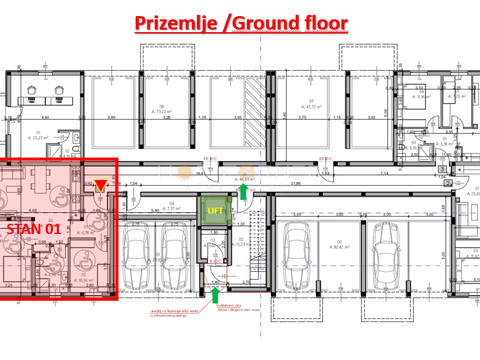 Monvidal, Pola, ottima posizione, 2 camere da letto, loggia, ascensore