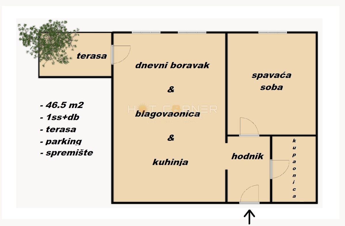 Appartamento Štinjan, Pula, 46,50m2