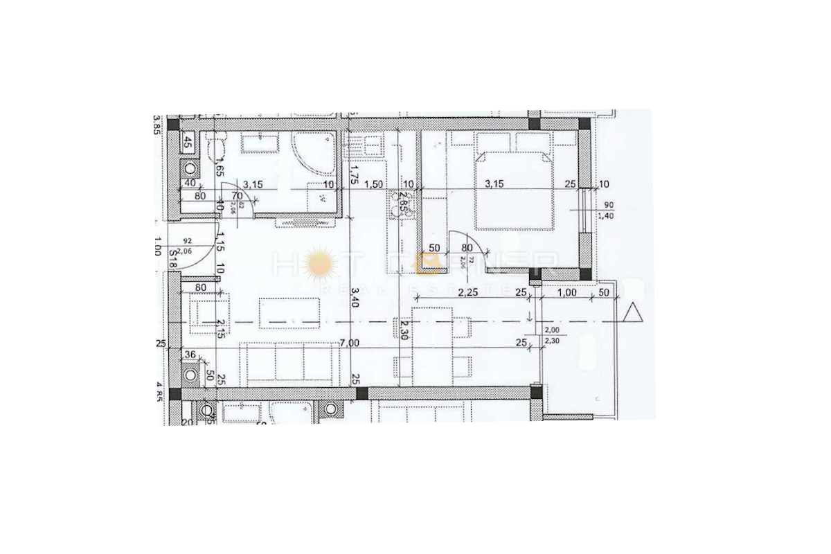 Appartamento Kaštanjer, Pula, 59m2