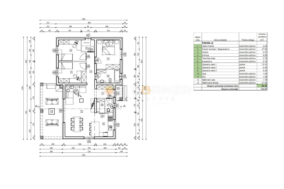 Terreno edificabile Tinjan, 605m2