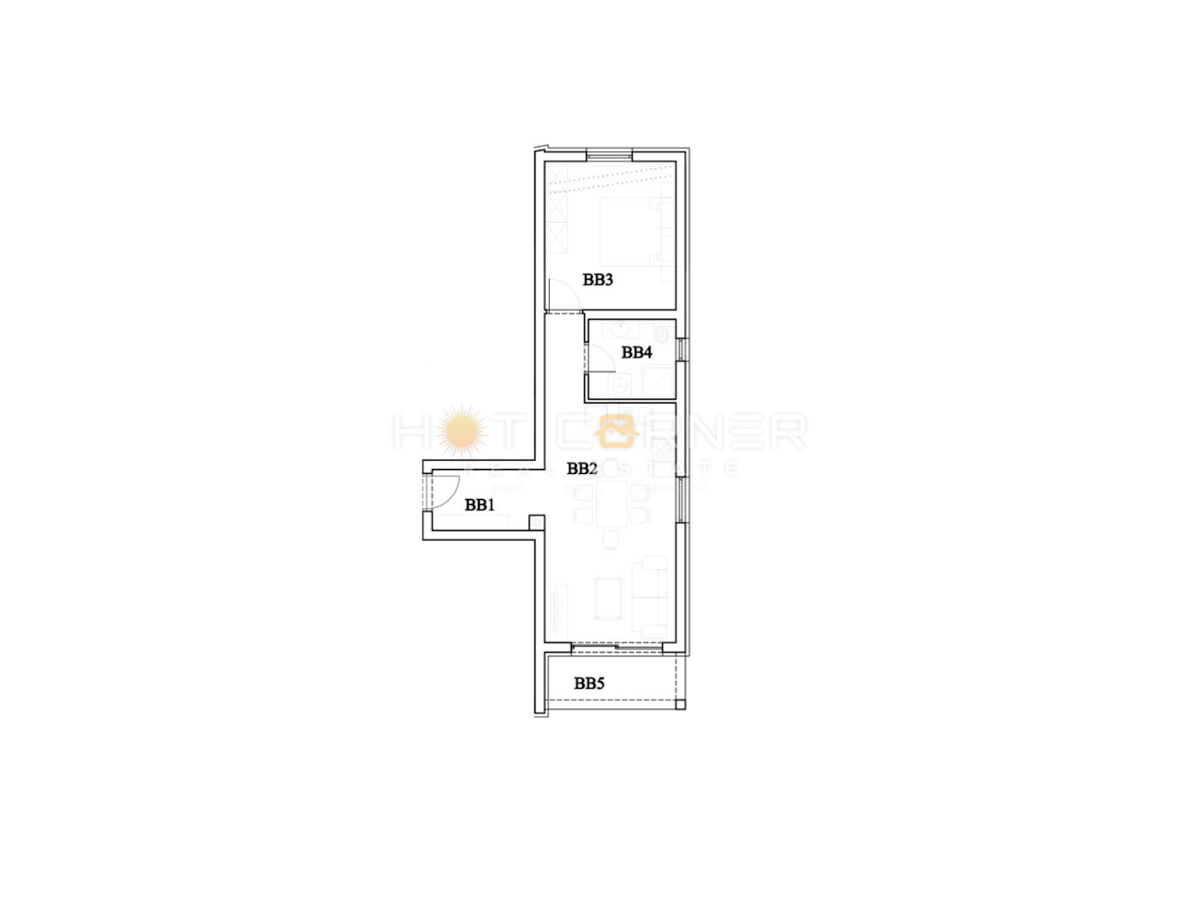 Appartamento Štinjan, Pula, 42,05m2