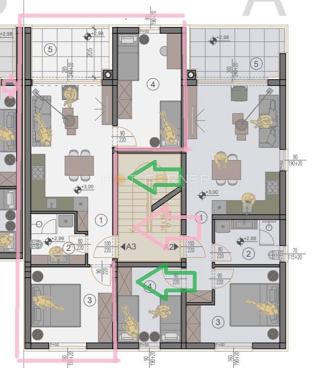Štinjan, nuova costruzione, 2 camere da letto, vista mare, 3 minuti di auto dalla spiaggia di Puntižela!