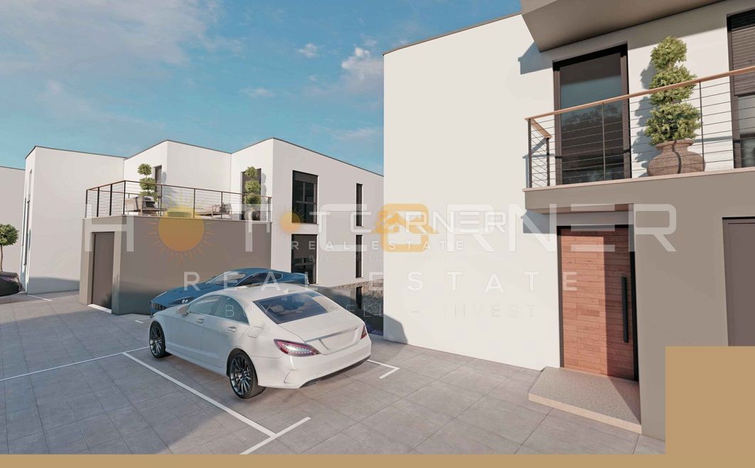 Medulin, 650 m dalla spiaggia, nuovo, appartamento al piano terra, 2 camere da letto con 175 m² di giardino