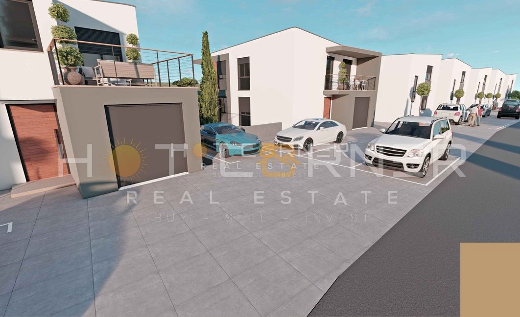 Medulin, 650 m dalla spiaggia, nuovo, appartamento al piano terra, 2 camere da letto con 175 m² di giardino