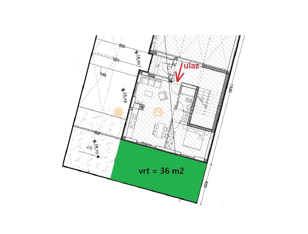 Appartamento Valdebek, Pula, 47m2