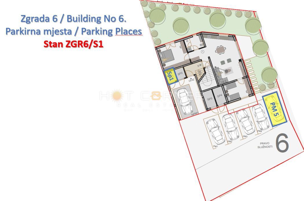 Pola, Veli Vrh, splendida posizione a 300 m dal mare, moderno appartamento al piano terra 2CC + giardino di 75 m²