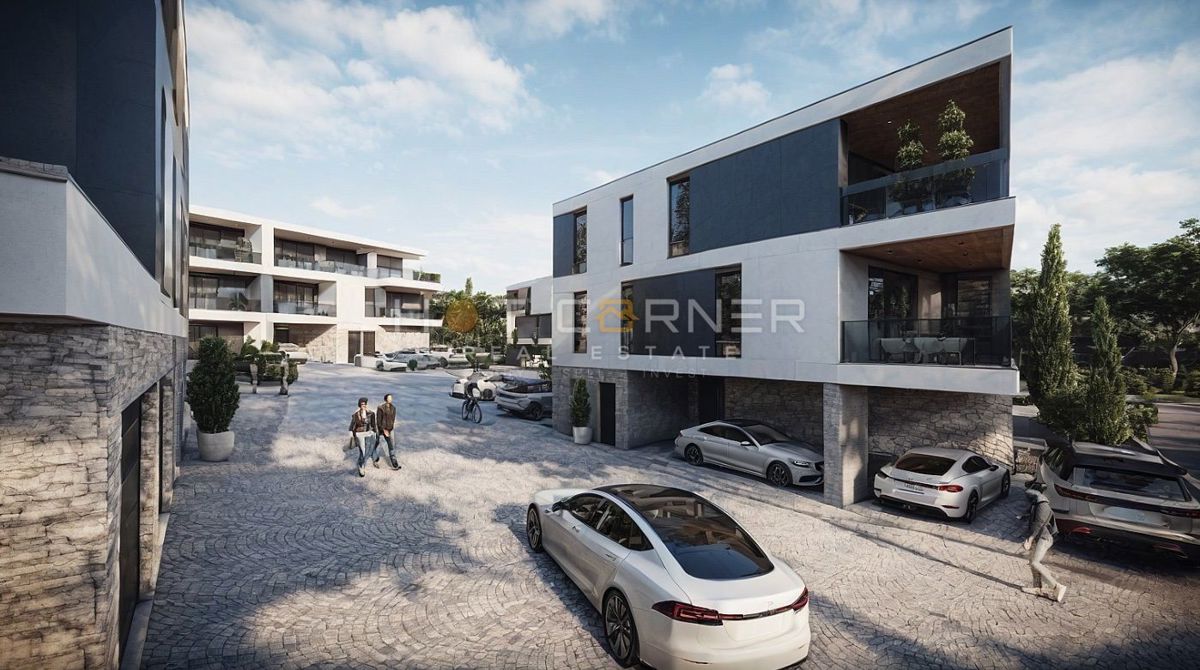 Pola, Veli Vrh, splendida posizione a 300 m dal mare, moderno appartamento al piano terra 2CC + giardino di 75 m²