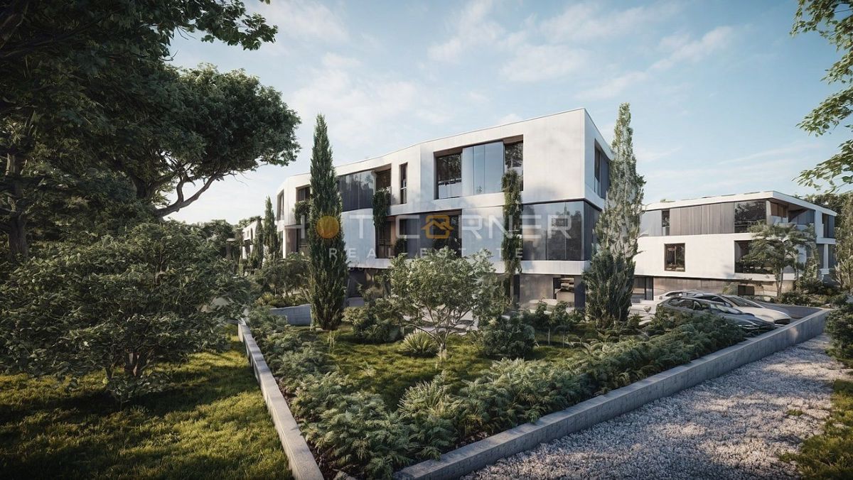 Pola, Veli Vrh, splendida posizione a 300 m dal mare, moderno appartamento al piano terra 2CC + giardino di 75 m²