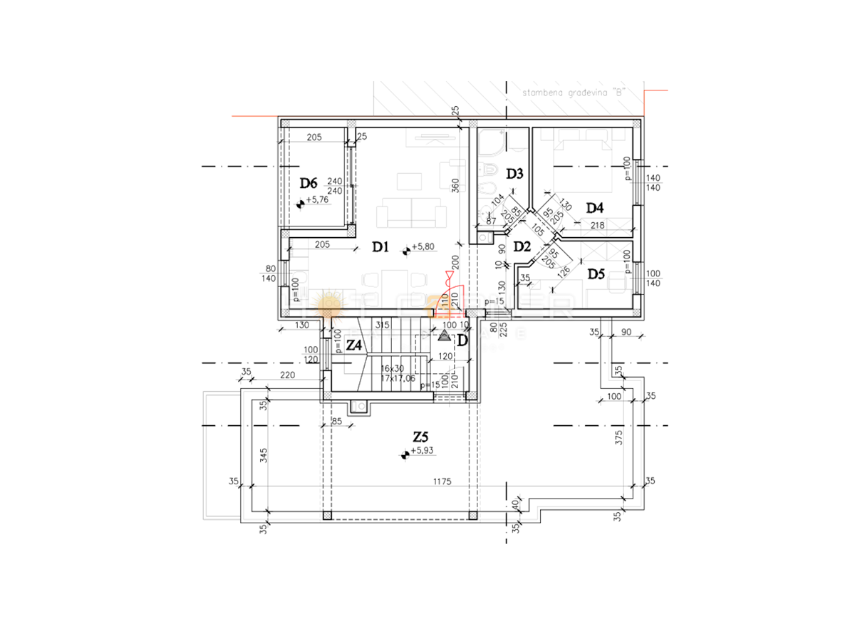 Appartamento Valdebek, Pula, 57m2