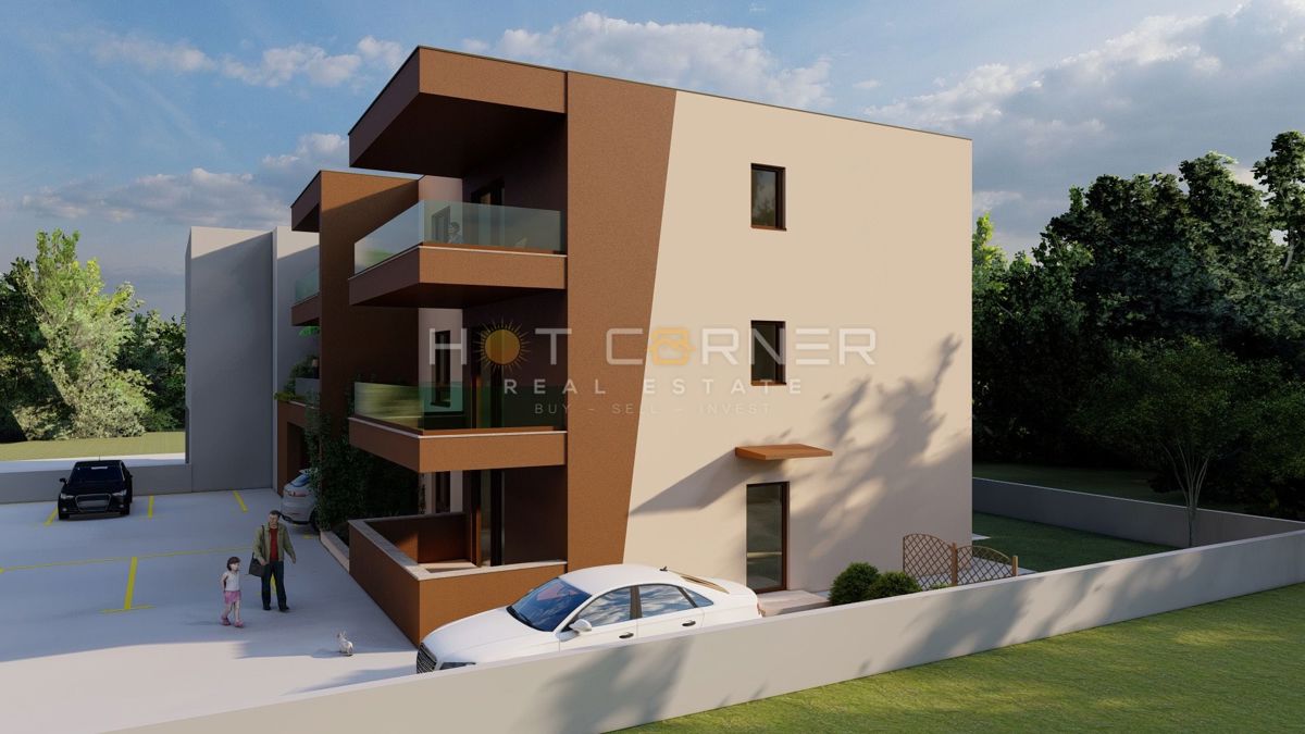 Medulin, splendida posizione, appartamento al piano terra con giardino