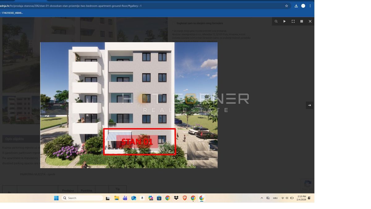 Monvidal, ottima posizione, appartamento al piano terra, 2 camere da letto, giardino di 50 m²