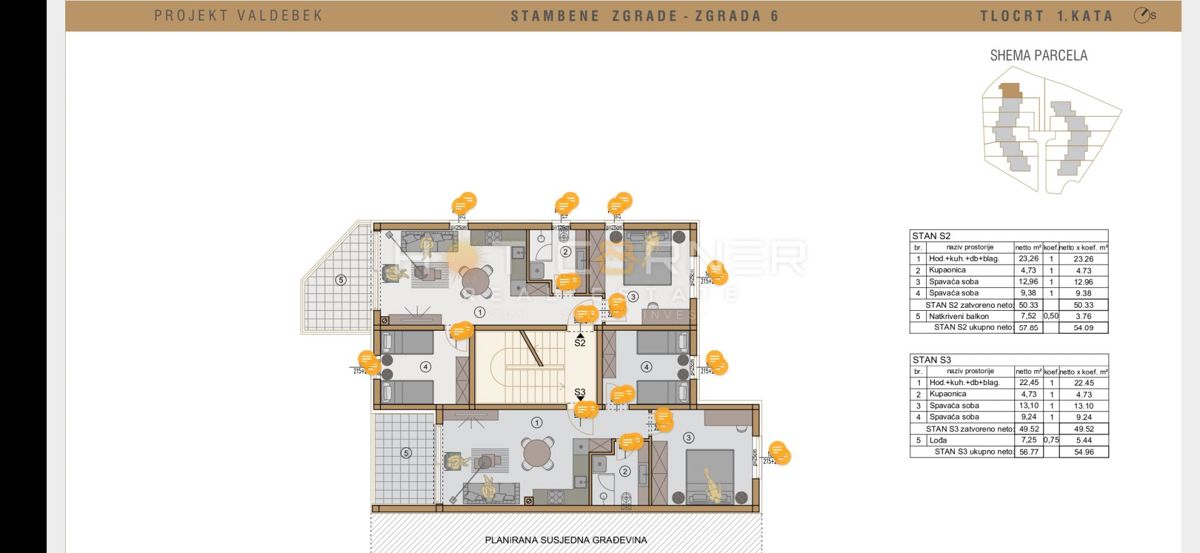 Appartamento al primo piano, nuovo edificio Valdebek